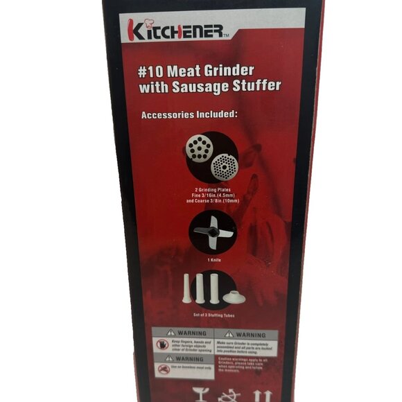NEW Kitchener Meat Grinder & Sausage Stuffer w/ Attachments β NIB - Picture 2 of 8
